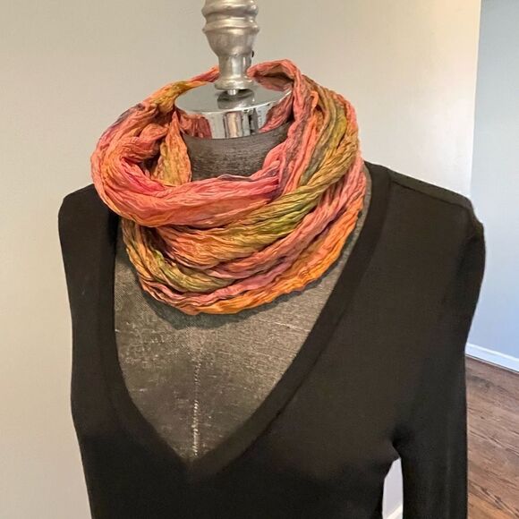 Red Dirt Road Hand Painted Silk Scarf - Picture 9 of 10